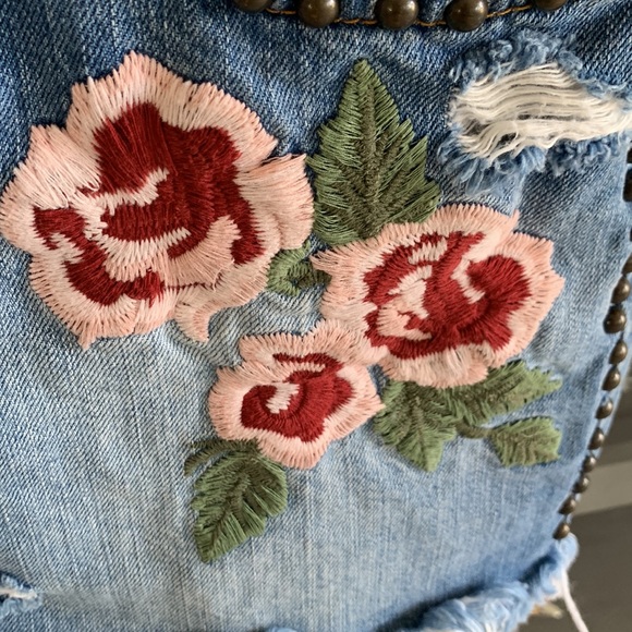 Free People Embroidered Denim mini skirt - Picture 4 of 4